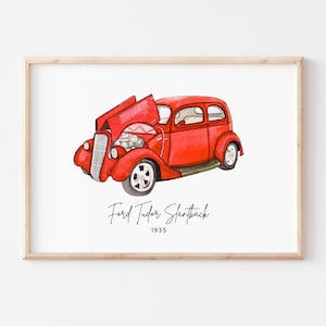Car Painting From Photo, Car Paintings, Car Drawing from Photo, Custom Watercolor Portrait,Personalized Gift for Boyfriend, Gift for Him image 4