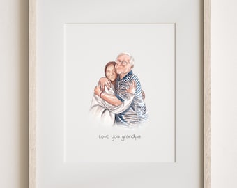 Custom Watercolor Portrait, Family Portrait, Custom Portrait From Photo, Portraits From Photos, Personalized Gifts, Mother's Day Gift,