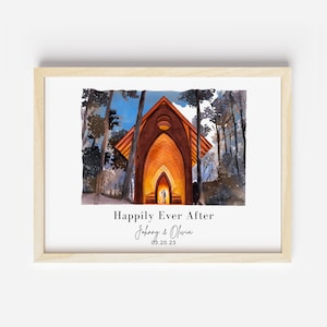 Wedding Venue, Watercolor Wedding Venue Print , Custom Wedding Venue Portrait, Wedding Venue Sketch, Wedding Gift, Wedding Venue Painting image 3