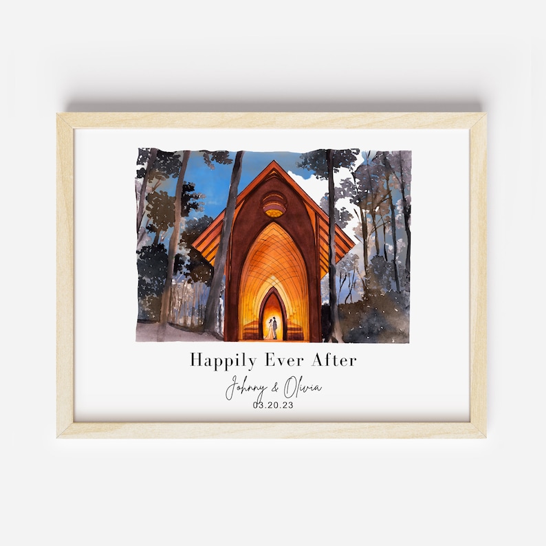 Wedding Venue, Watercolor Wedding Venue Print , Custom Wedding Venue Portrait, Wedding Venue Sketch, Wedding Gift, Wedding Venue Painting image 3