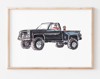 Peinture de voiture à partir d'une photo, peintures de voiture, dessin de voiture à partir d'une photo, portrait personnalisé à l'aquarelle, cadeau personnalisé pour petit ami, cadeau pour lui