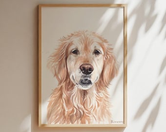 Custom Watercolor Pet Portrait, Dog Portraits From Photos, Pet Painting, Personalized Gift ,Pet Memorial Art