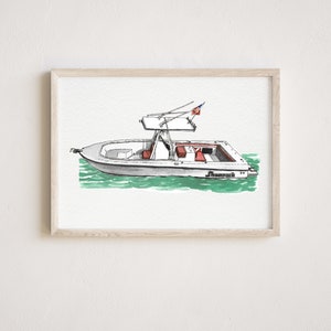 Boot Gemälde vom Foto, Boot Gemälde vom Foto, individuelles Aquarell Porträt, personalisiertes Geschenk für Freund, Geschenk für ihn Bild 5