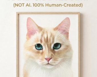 Cat Memorial Personalized Symphaty Gift For Cat Lover , Custom Pet Portrait From Photo, Watercolor Painting , Cat Painting from Photo