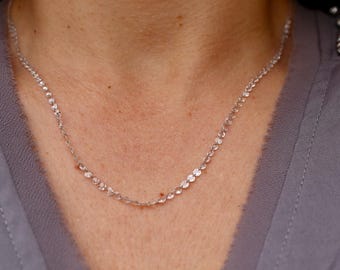 4.61ct Genuine Rose Cut Floating Diamond 18k Gold Necklace