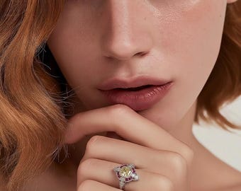 Genuine Cushion Diamond Gia Certified 1.27ct with Genuine Ruby Halo 18k White Gold Deco Ring