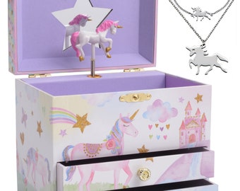 children's unicorn jewelry box