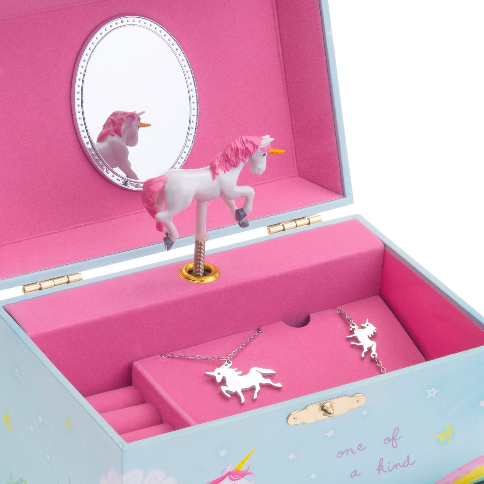 Large Unicorn Musical Jewelry Box for Girls Jewelry Set Etsy