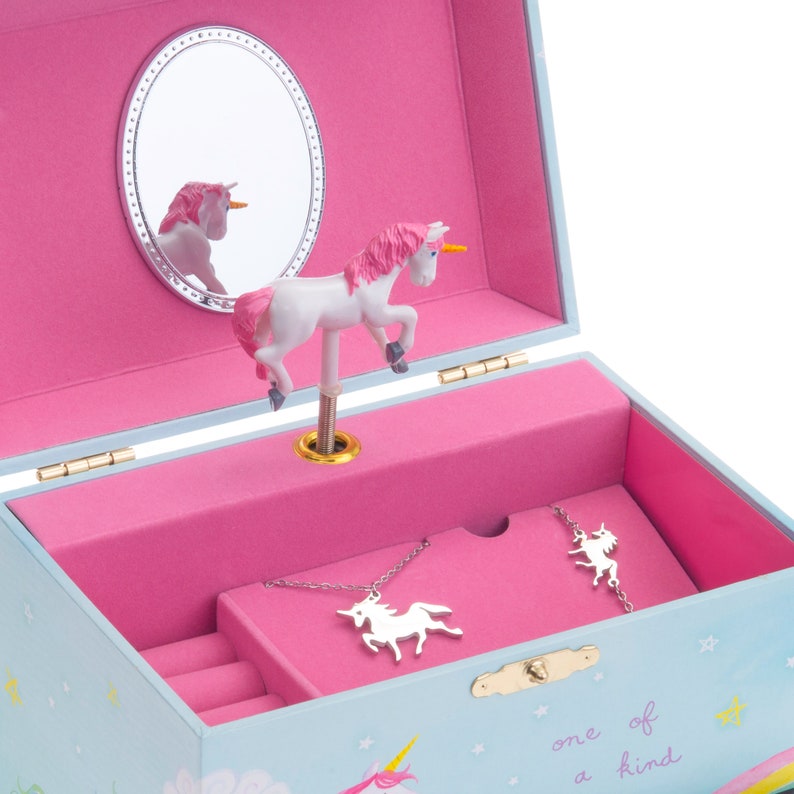 Large Unicorn Musical Jewelry Box for Girls Jewelry Set Etsy