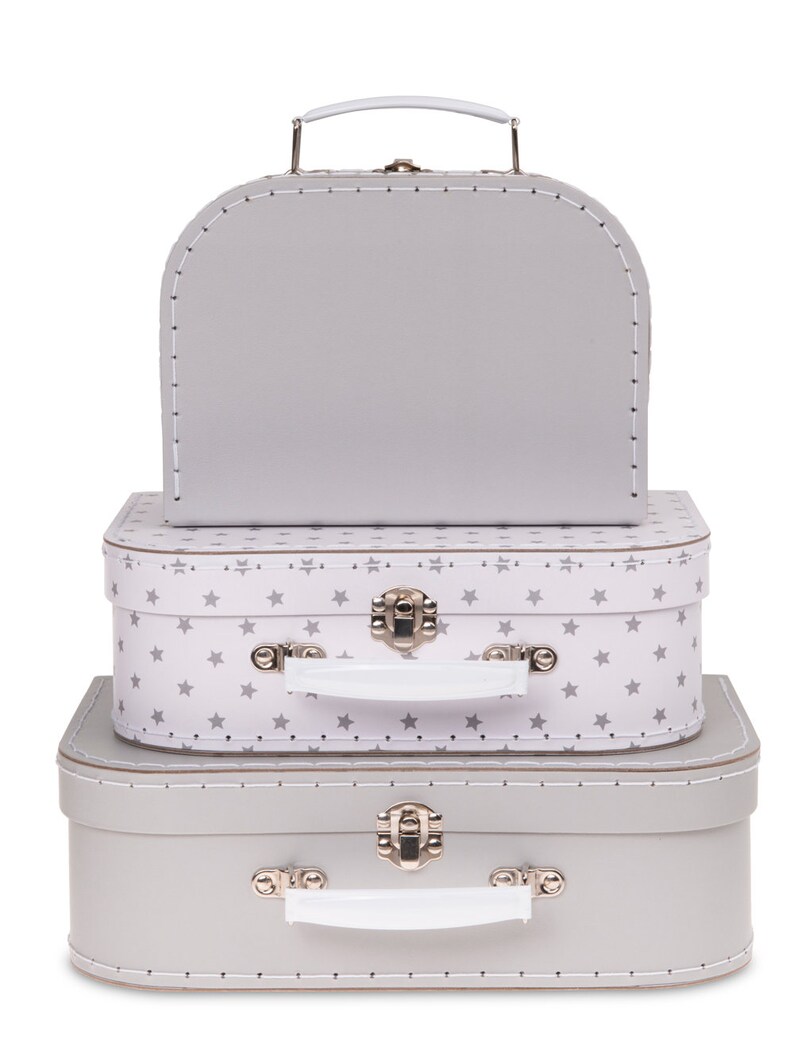 Mini cardboard suitcase boxes image