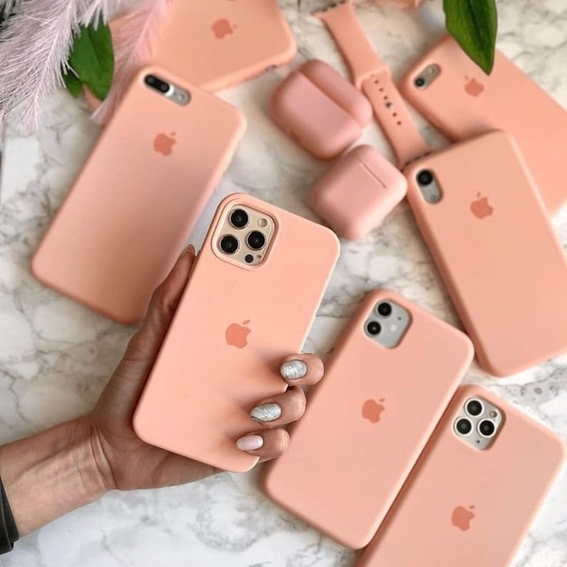 Color personalizado rosa rosa Funda de teléfono de silicona de colores sólidos para iPhone 15 14 Plus 14 Pro 14 13 Pro Max 13 12 11 Pro Max 13 12 11 Mini Case imagen 5
