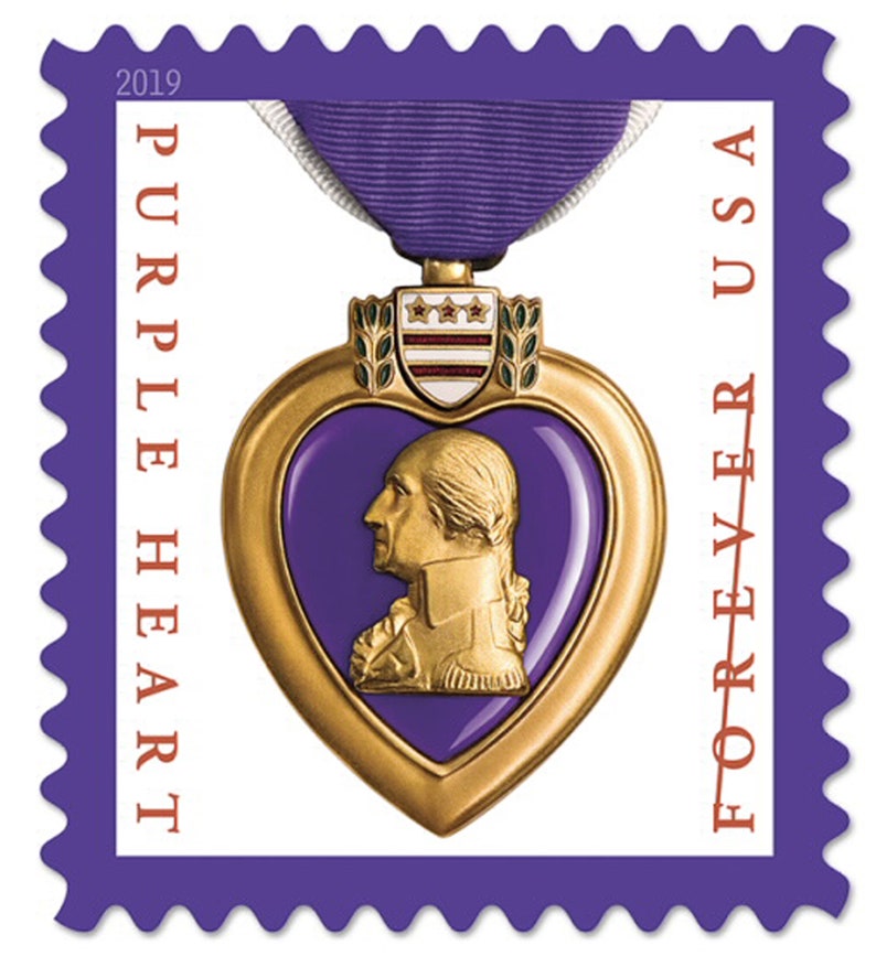 2019 Purple Heart Medal Sheet of 20 Forever Postage Stamps Etsy