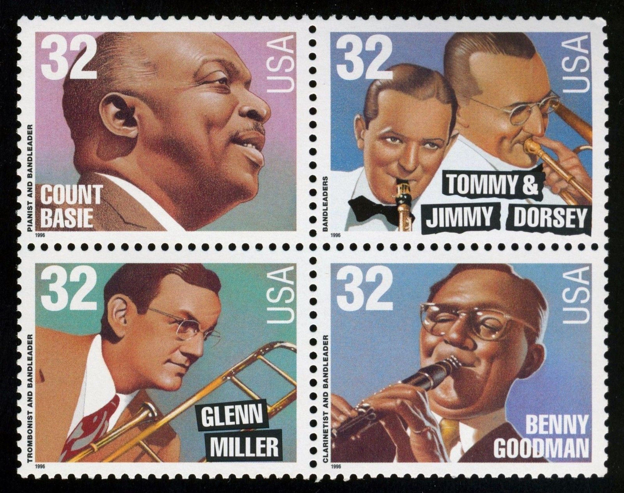 Big Band Leaders Music Legends 32 Cent Sheet of 20 Postage Etsy