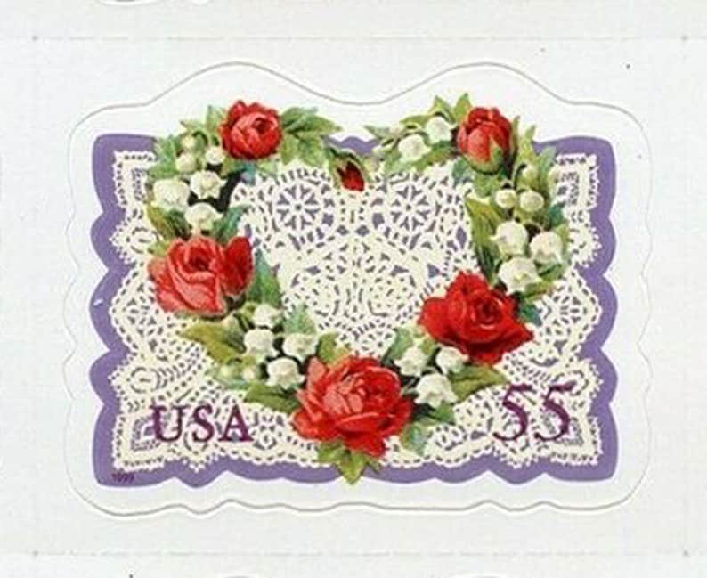 Love Victorian Heart 55 Cent Stamps Sheet of 20 Postage Etsy
