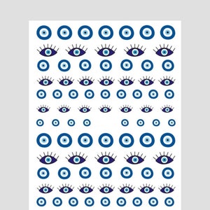 Evil Eye Nail Art | Nail Stickers | Nail Tools | Nail Art Tools | Easy Application