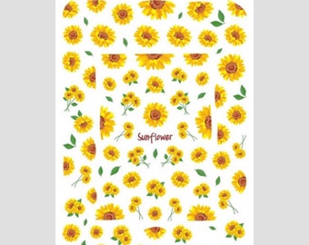 Sunflower Nail Art | Nail Supplies | Nail Art Tools | 3D Nail Stickers