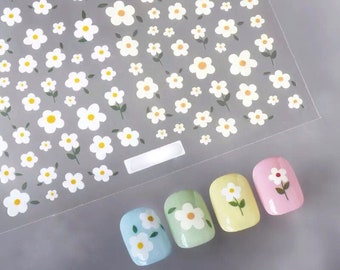 Daisy Nail Art | Colourful Fun Nail Art | Nail Stickers | Popular Nail Decals | Easy Application | Nail Art Tools