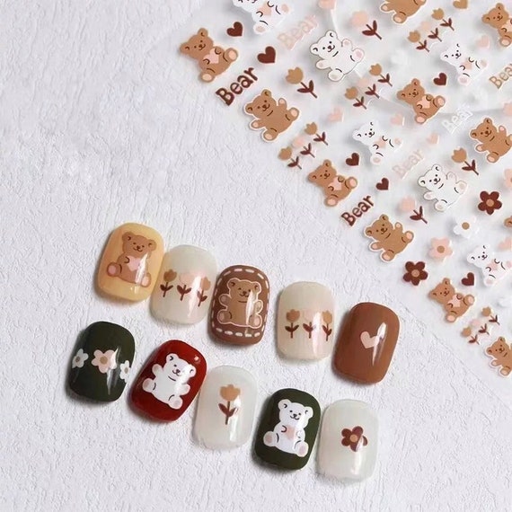 Grizzly Bear Nail Decals Stickers Water Slides Nail Art – Nails Creations