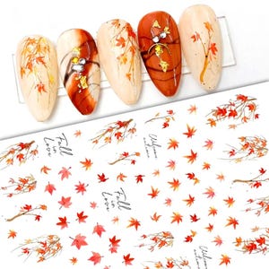 Autumn - Fall Leaves Nail Art Waterslide Decals Set #2 - Salon Quality