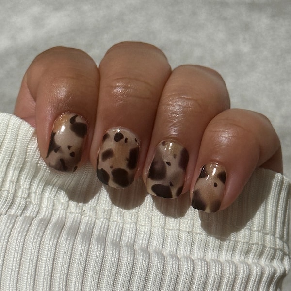 Tortoise Shell Nail Wrap | Winter Nail Wrap | Autumn Nails | Summer Nail | Nail Polish Stickers | Nail Transfers | Nail Art | Nail Supplies