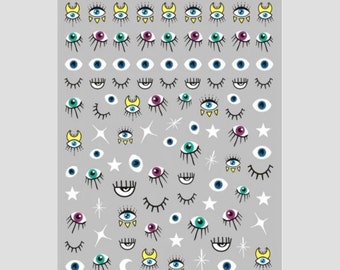 Evil Eye Nail Art | Nail Stickers | Nail Tools | Nail Art Tools | Easy Application