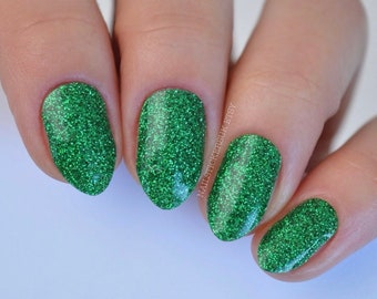 Glitter Green Nail Wrap | Christmas Nails | Nail Polish Strips | Nail Transfers | Nail Art | Nail Art Supplies