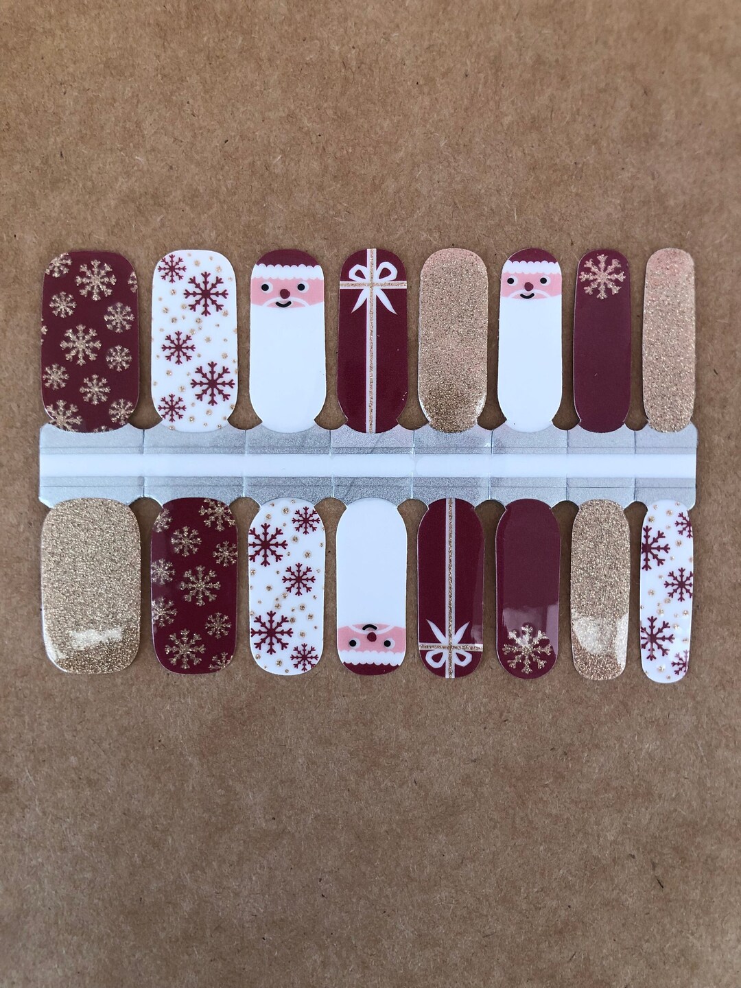 Christmas Nail Wrap Winter Nail Wrap Holiday Nails Etsy UK