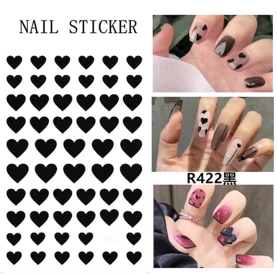 Heart Nail Art Love Nail Stickers DIY Easy Application Nail Decals Nail Art  Kit - Etsy