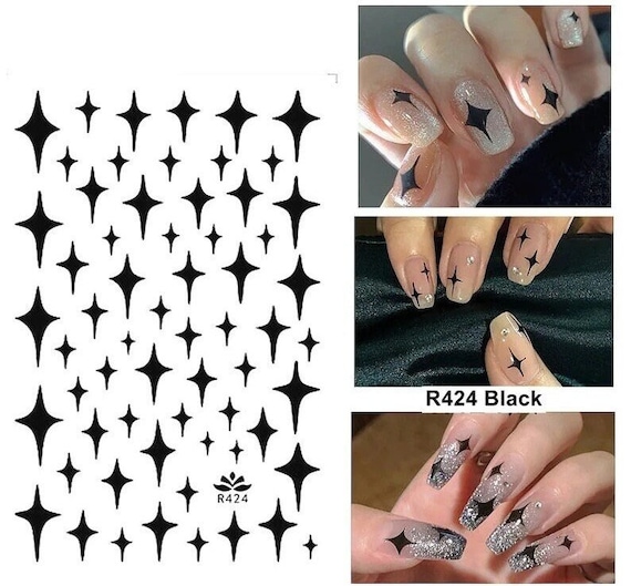 Star Nail Art Sparkle Nail Sticker 3D Nail Sticker Nail Art