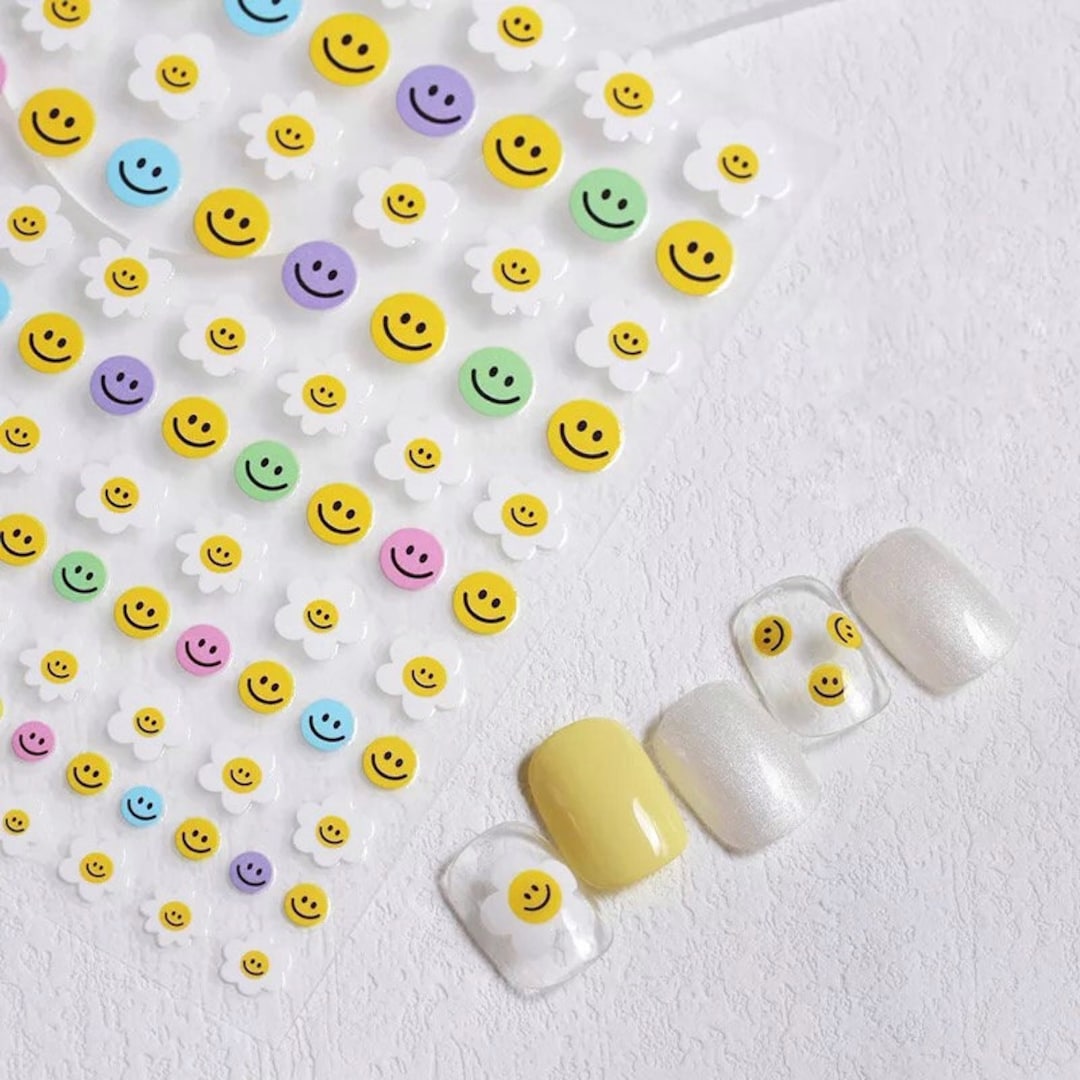 Daisy Nail Art Colourful Fun Nail Art Nail Stickers - Etsy