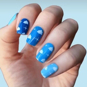 Cloud 9 Wrap | Winter Nail Wrap | Autumn Nails | Summer Nail | Nail Polish Stickers | Nail Transfers | Nail Art | Nail Supplies