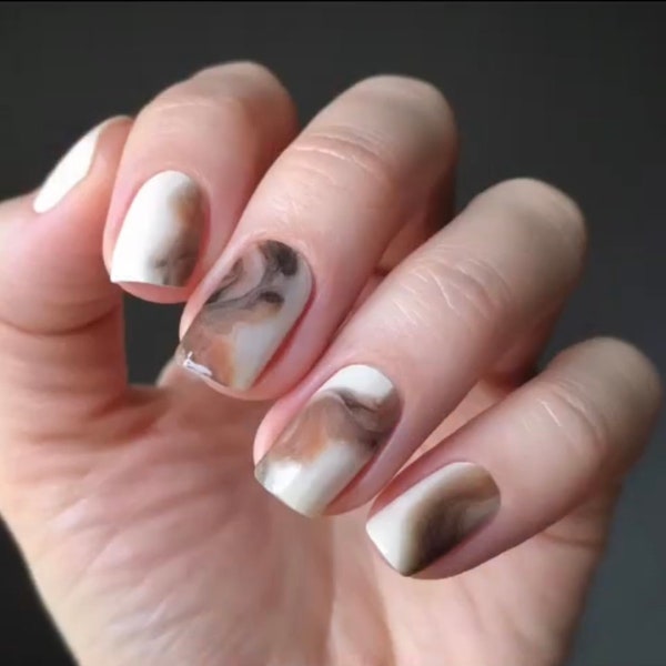 Mocha Latte Wrap | Winter Nail Wrap | Autumn Nails | Summer Nail | Nail Polish Stickers | Nail Transfers | Nail Art | Nail Supplies