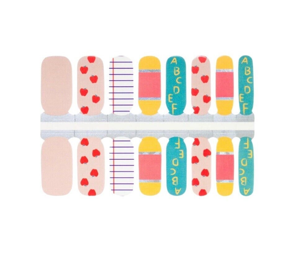 School Days Nail Wraps  | Nail Polish Strips | Christmas Nails | Fall Nails | Nail Polish Stickers | Nail Transfers | Nail Art Supplies