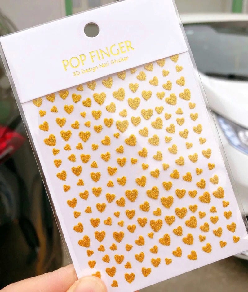 Rose Gold Glitter Heart Sticker Sheet, 30 Sparkly Self Adhesive Love Hearts,  Ideal for Wedding Envelope Sticker Seals, Homemade Cards, Craft 