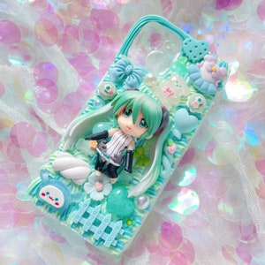 Hatsune Miku phone case/ Custom Decoden phone case / pop mart / custom gift/custom phone case/can be made for all device