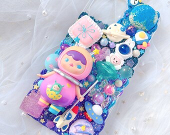Decoden-telefoonhoesje, Pop Mart-telefoonhoesje, kawaii-telefoonhoesje, leuk telefoonhoesje slagroomeffect, telefoonhoesje decoderen, e for all device
