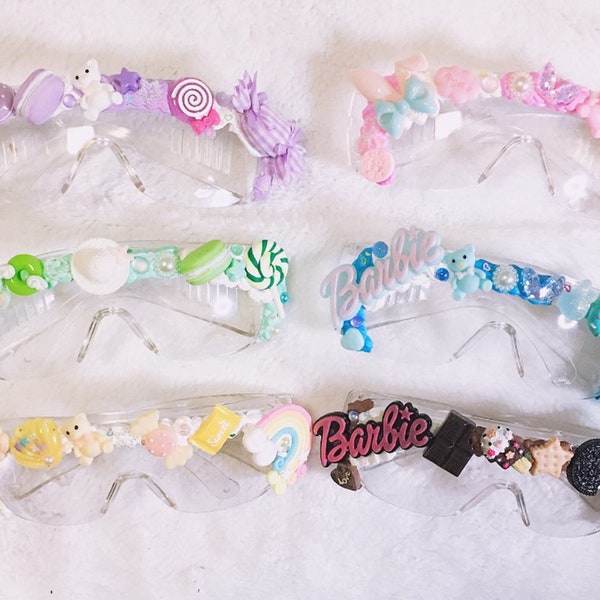 Buy 1 Get 1 free Face Mask, Goggle, Decoden Goggle, Kawaii goggle, Whipped Cream Effect Goggle, Decoden Glasses,Cosplay Glasses