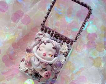 Decoden phone case, Pop Mart phone case,Kawaii Phone Case,Cute Phone Case Whipped Cream Effect case,decoden phone case,e for all device