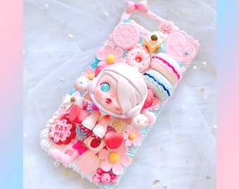 Decoden-telefoonhoesje, Pop Mart-telefoonhoesje, kawaii-telefoonhoesje, leuk telefoonhoesje slagroomeffect, telefoonhoesje decoderen, e for all device