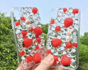 Decoden telefoonhoesje, hoesje met slagroomeffect, gepersonaliseerd telefoonhoesje, voor iPhone 6/7/8, XR, X/XS, 11/11 Pro, Huawei, Xiaomi, Samsung, Moto, HTC, LG