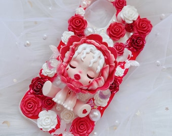 Decoden phone case, Pop Mart phone case,Kawaii Phone Case,Cute Phone Case Whipped Cream Effect case,decoden phone case,e for all device