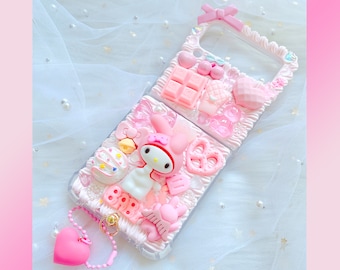 Samsung z flip phone case, Custom decoden phone case,Personalized Phone Case,Whipped Cream Effect case, z flip 6