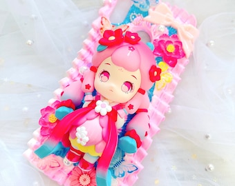 Decoden phone case, Pop Mart phone case,Kawaii Phone Case,Cute Phone Case Whipped Cream Effect case,decoden phone case,e for all device