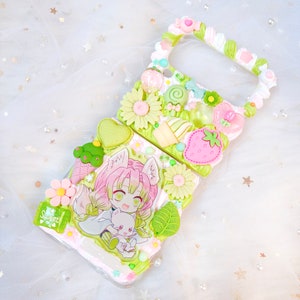 Anime themed phone case, Samsung z flip phone case, Custom decoden phone case,Personalized Phone Case,for all device