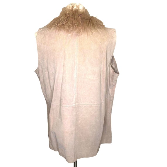 Vintage Via Accenti Genuine Suede Vest creamy tan… - image 9