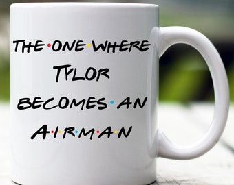 Personalized Airman Graduation Mug, Airman Promotion Gift, Graduation Gift for Airman, Airman Mug, Custom Airman Mug, Gift Idea for Airman