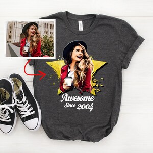 Custom 17th Birthday Cartoon Shirt, Custom Photo Shirt, 17th Birthday Gift, 17 Bday Gift, 17 Birthday Cartoonized Gift, Personalized Gifts