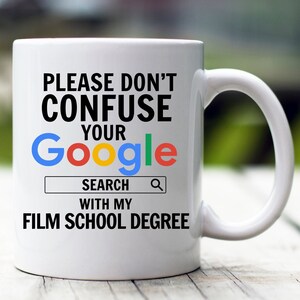 Film School Graduation Gift, Film School Degree Mug, Film School Graduation Mug, Film Director Gift, Movie Director Gift, Film Student