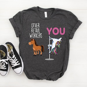 Retail Worker Shirt, Retail Worker Gift, Funny Retail Worker Gift, Retail Worker T-shirt, Retail Worker Tshirt, Unicorn Personalized Shirt