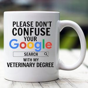 Veterinarian Graduation Gift, Veterinary Degree Mug, Veterinarian Mug, Veterinarian Gift, Veterinarian Cup, Vet Student Gift, Vet Gift Idea